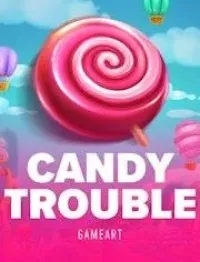 candy trouble slot logo
